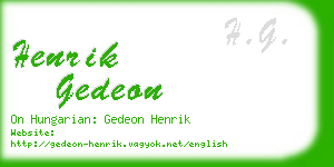 henrik gedeon business card
